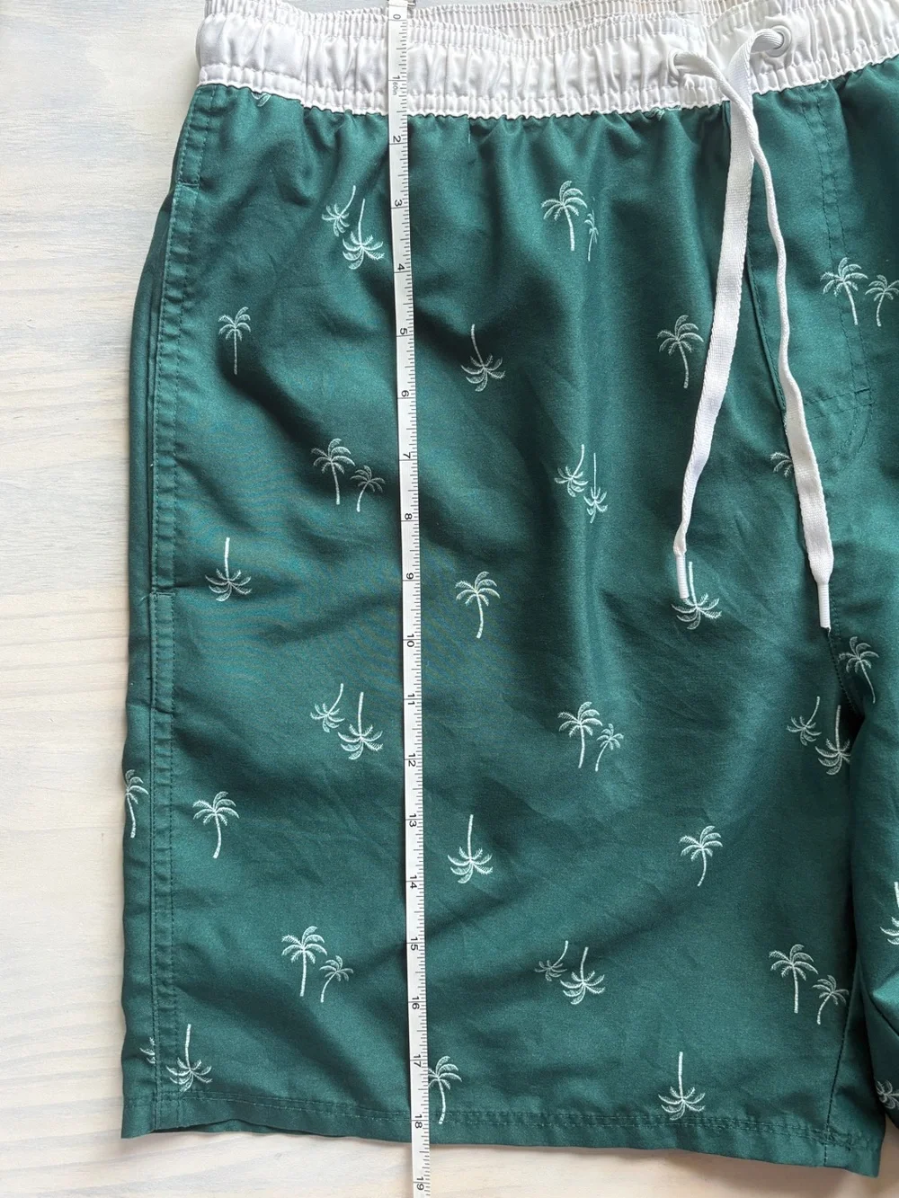 Old Navy Green Swim Trunks with Palm Trees